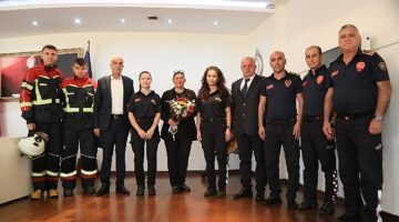 Aydın Büyükşehir Belediyesi İtfaiyecilerinden Başkan Çerçioğlu'na Ziyaret