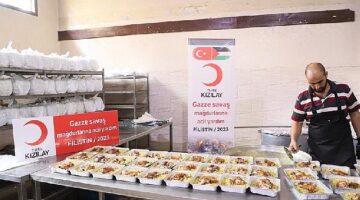 Kızılay'ın Gazze'deki Aşevi Yeniden Yemek Çıkarmaya Başladı