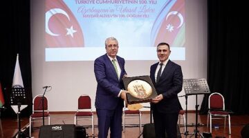 Ege'de “Türkiye Cumhuriyeti'nin 100 Yılı ve Azerbaycan'ın Ulusal Lideri Haydar Aliyev'in Doğumunun 100 Yılı" kutlandı