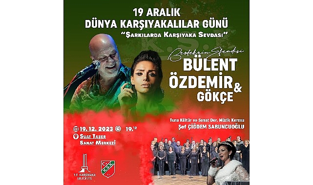 “Dünya Karşıyakalılar Günü" Bülent Özdemir konseriyle kutlanacak!
