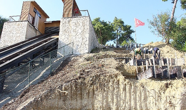 Türkbeleni'nde merdiven yapımına başlandı
