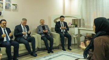 Vali Gül, Kaymakam Şenel ve Başkan Atila Aydıner'den şehit ailesine ziyaret