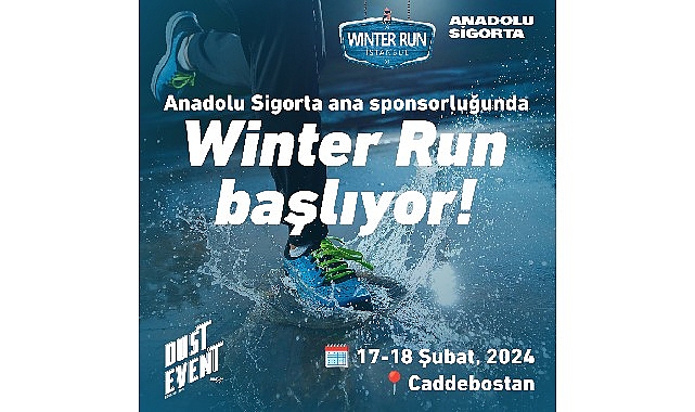 Anadolu Sigorta, Türkiye'nin En Büyük Kış Spor Etkinliklerinden Winter Run İstanbul'a Sponsor Oldu