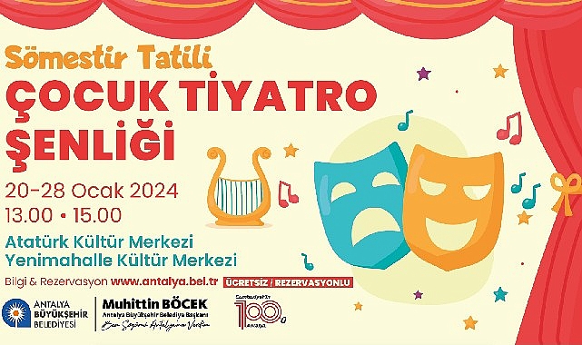 Antalya Büyükşehir Belediyesi'nden çocuklara tatilde tiyatro armağanı