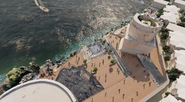Hıdırlık Kulesi çevresine seyir terası projesi ilerliyor