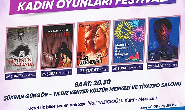 Aydın Büyükşehir Belediyesi Şehir Tiyatrosu &apos;&apos;Kadın Oyunları Festivali''ne Ev Sahipliği Yapacak