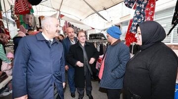 Başkan Adayı Büyükgöz, Beylikbağı pazarını dolaştı