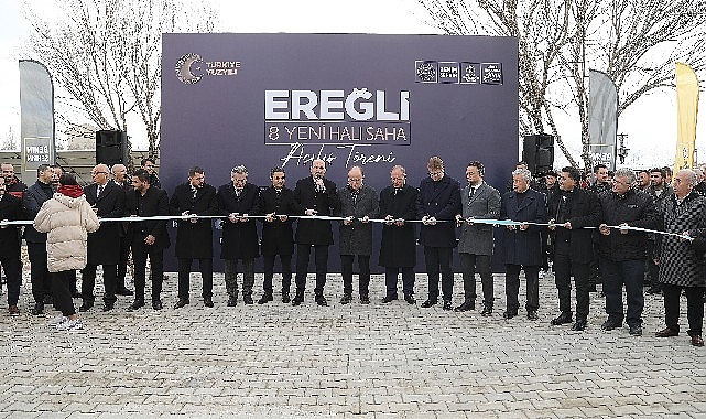 Konya Büyükşehir'in Ereğli'ye Kazandırdığı 8 Halı Sahanın Açılışı Yapıldı