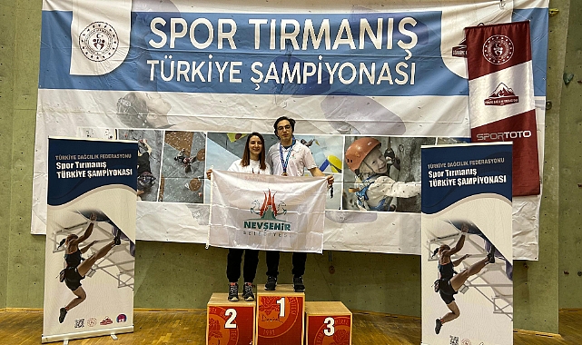 Spor tırmanışı Türkiye şampiyonasında Mustafa Sacit Sümer Türkiye Şampiyonu oldu