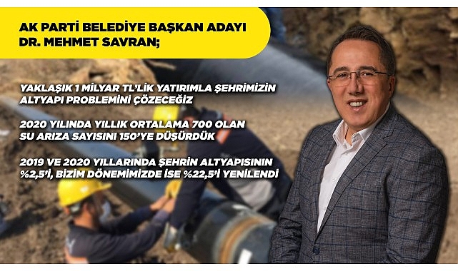 AK Parti Nevşehir Belediye Başkan Adayı Dr. Mehmet Savran, yaklaşık 1 Milyar TL'lik yeni bir yatırım yapacaklarının müjdesini verdi