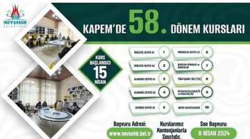 KAPEM'de 58. Dönem Kursları İçin Kayıtlar Başladı