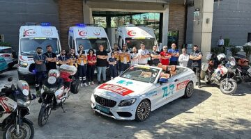 59.Cumhurbaşkanlığı Türkiye Bisiklet Turu'nun bisikletçilerine ve konvoyuna Sağlık Bakanlığı'nın deneyimli ekipleri destek verdi