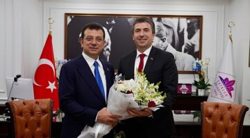 Ekrem İmamoğlu, Çatalca Belediye Başkanı Erhan Güzel'e tebrik ziyaretinde bulundu