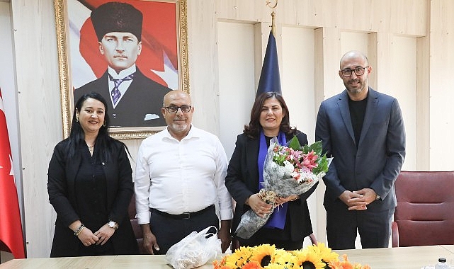 Germencik Belediye Başkanı Burak Zencirci Aydın Büyükşehir Belediye Başkanı Özlem Çerçioğlu'na nezaket ziyaretinde bulundu