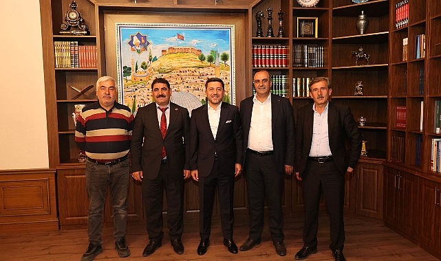Horasan Belediye Başkanı Hayrettin Özdemir, Nevşehir Belediye Başkanı Rasim Arı'ya hayırlı olsun ziyaretinde bulundu