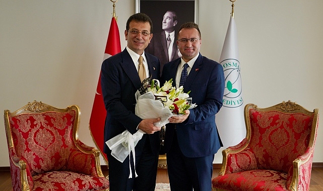 İBB Başkanı Ekrem İmamoğlu, Gaziosmanpaşa Belediye Başkanı Hakan Bahçetepe'ye tebrik ziyaretinde bulundu
