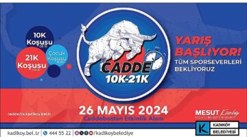 Kadıköy Belediyesi'nin düzenlediği Cadde 10K, Cadde 21K ve Çocuk Koşu Yarışları, 26 Mayıs Pazar günü Caddebostan Sahili'nde gerçekleştirilecek