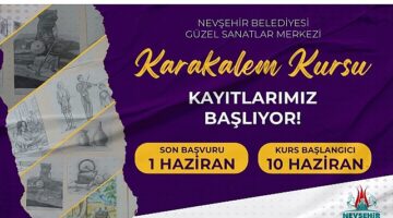 Nevşehir Belediyesi Güzel Sanatlar Merkezi'nde çocuk, genç ve yetişkinler için “Karakalem Resim Kursu" açılacak