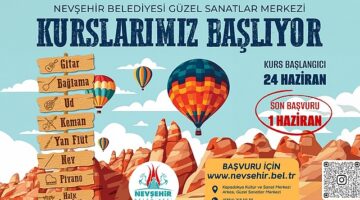 Nevşehir'de çocuk ve gençleri sanatla buluşturan Nevşehir Belediyesi Güzel Sanatlar Merkezi'nde açılacak olan yaz dönemi kursları için kayıtlar başladı