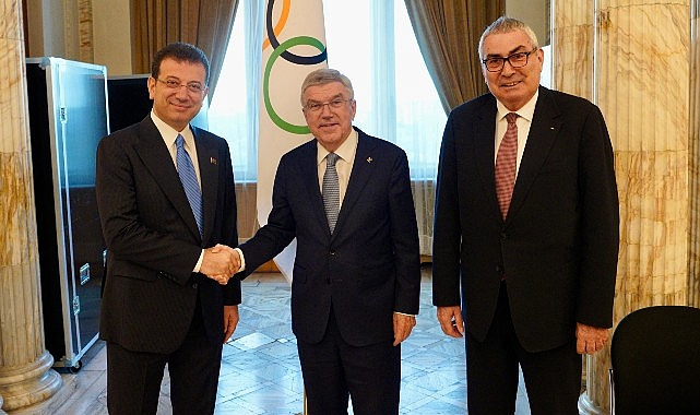 Ekrem İmamoğlu, Uluslararası Olimpiyat Komitesi Başkanı Thomas Bach ile Romanya'nın başkenti Bükreş'te bir araya geldi