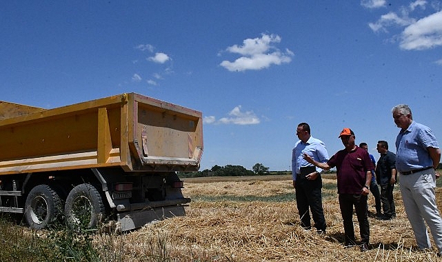 Lüleburgaz Belediyesi'nden buğday hasadı