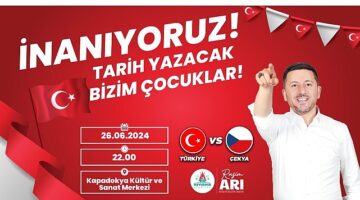 Nevşehir Belediyesi, A Milli Futbol Takımı'nın 2024 Avrupa Futbol Şampiyonası (EURO 2024) F Grubu son maçında dev ekran kuracak