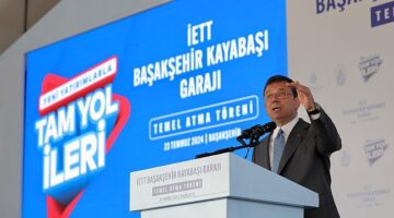 İBB bağlı kuruluşu İETT, İstanbul'daki 19. garajının inşasına Ekrem İmamoğlu'nun katıldığı törenle başladı