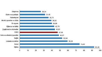 Tüik Tüketici fiyat endeksi (TÜFE) yıllık %47,09, aylık %2,24 arttı