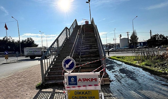 Büyükşehir'den Gebze'de üst geçit tadilatı